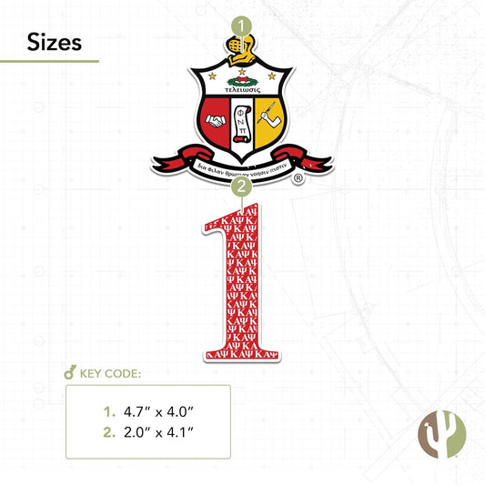 Kappa Alpha Psi Sticker 4 inch Line #1
