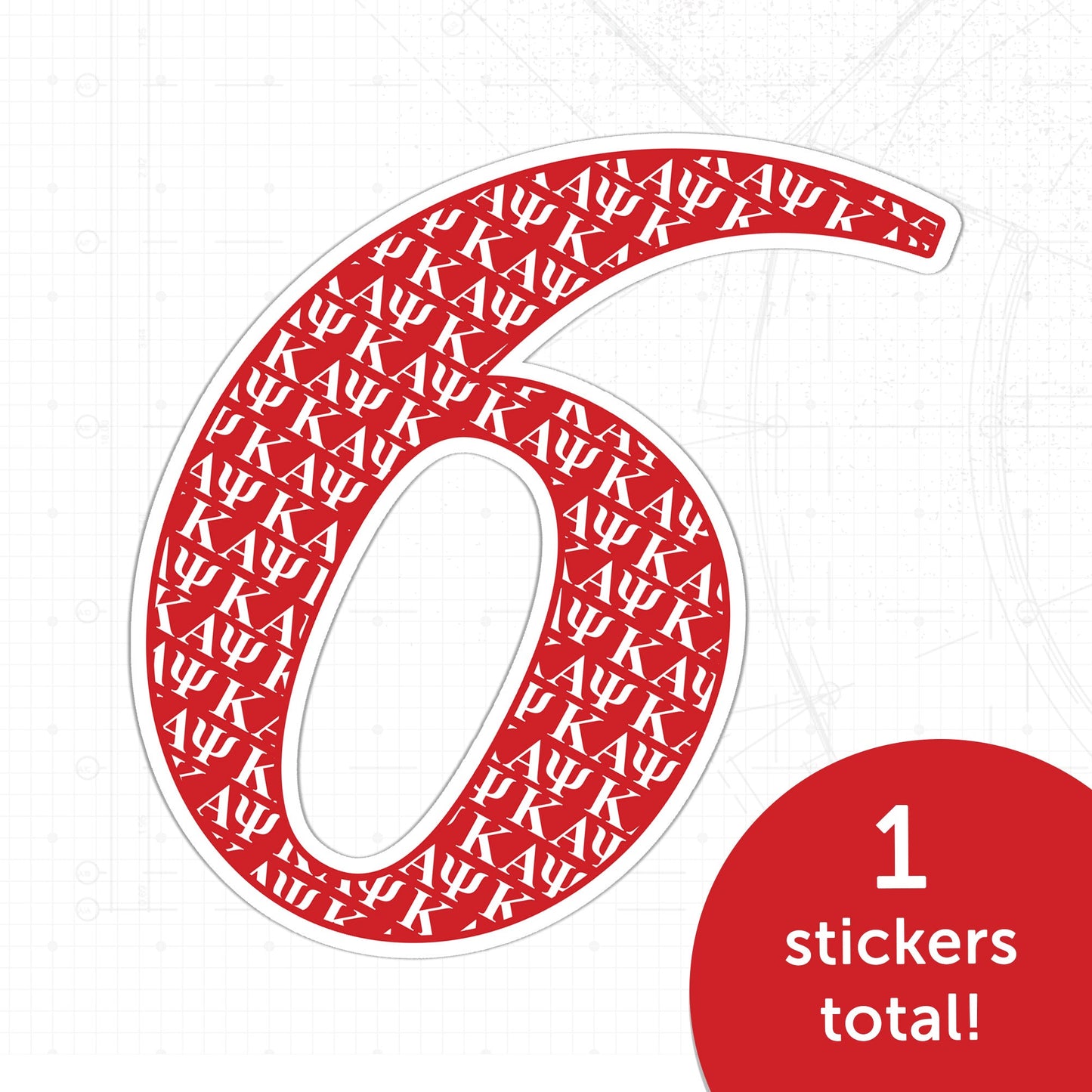 Kappa Alpha Psi Sticker IND Line #6