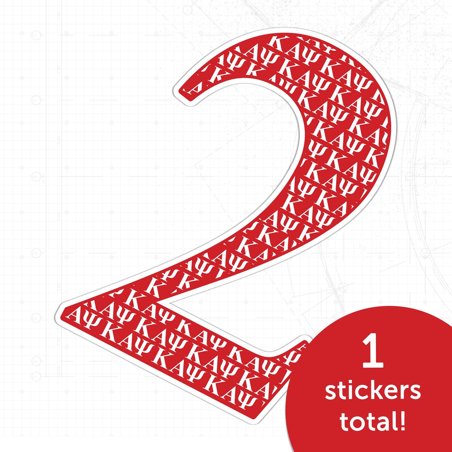Kappa Alpha Psi Sticker IND Line #2