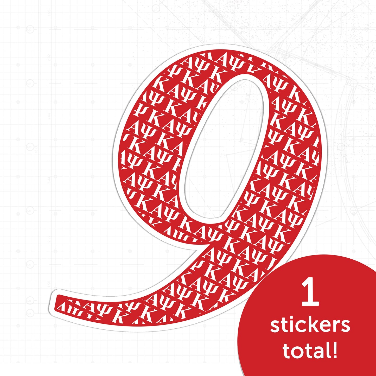 Kappa Alpha Psi Sticker IND Line #9