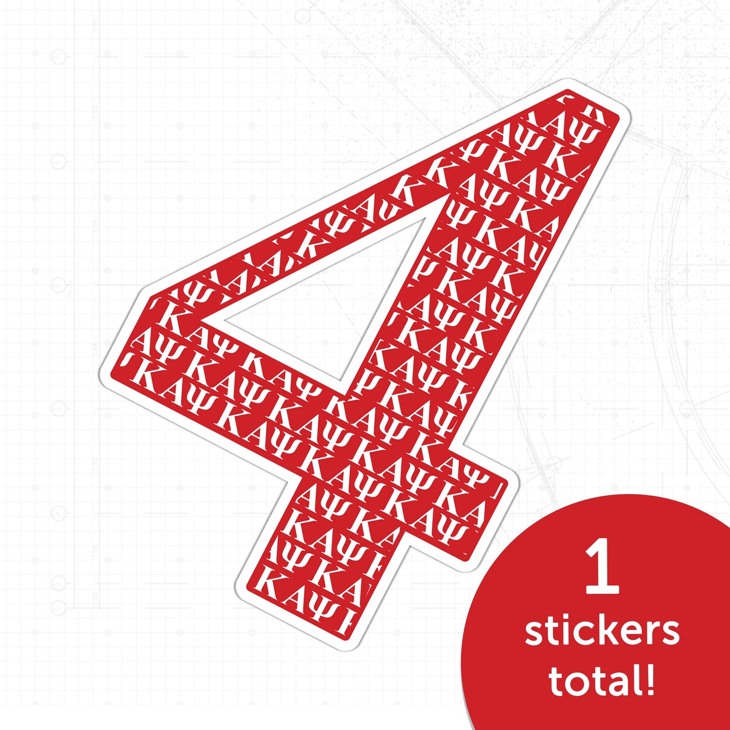 Kappa Alpha Psi Sticker IND Line #4