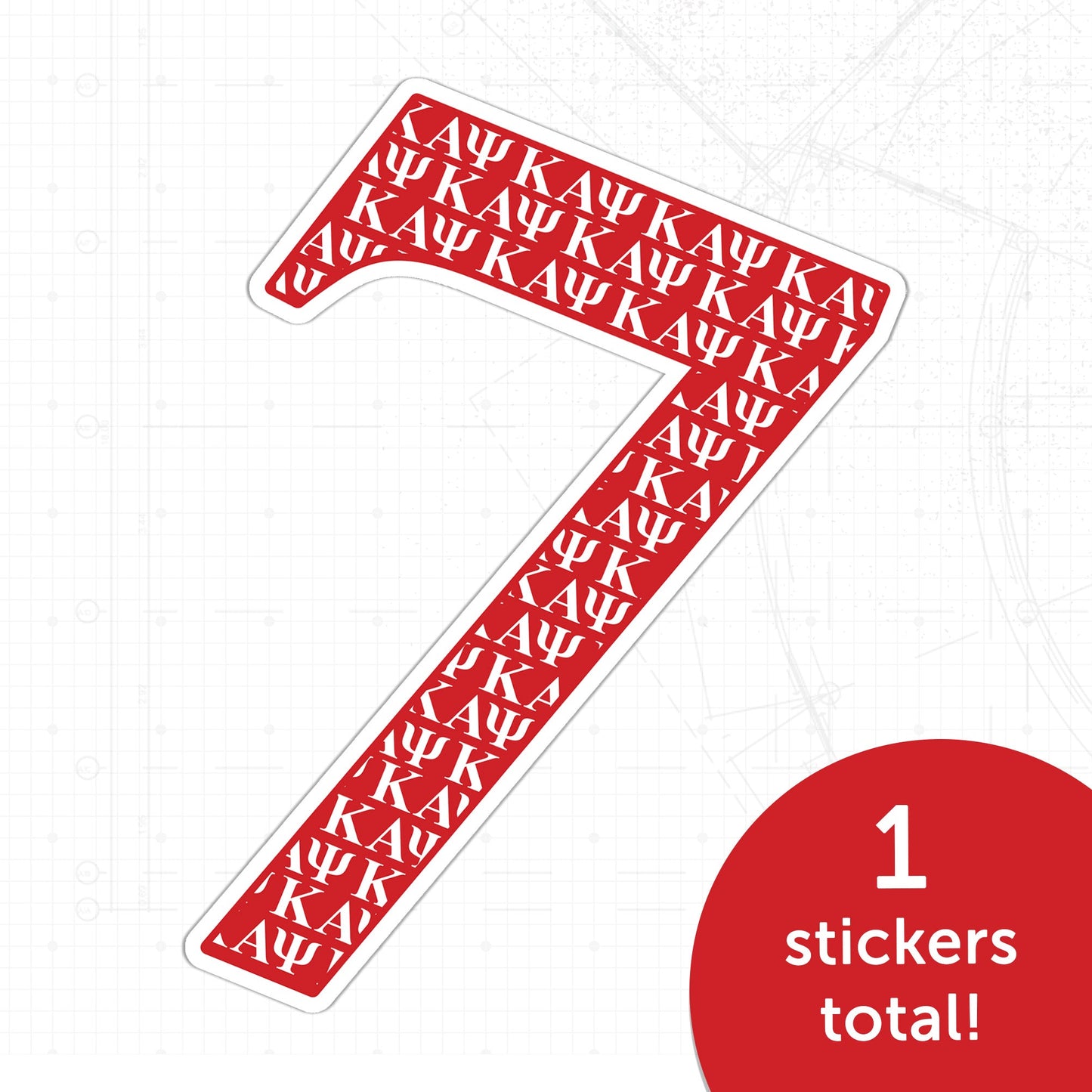 Kappa Alpha Psi Sticker IND Line #7