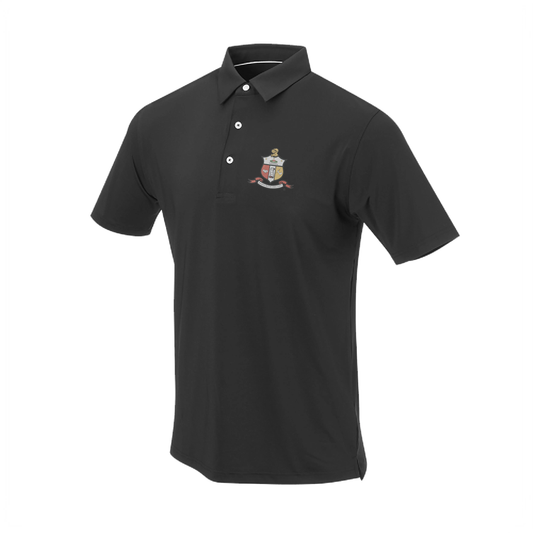 Kappa Alpha Psi Classic Black "Coat of Arms" EcoTec™ Polo