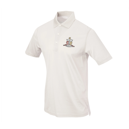 Kappa Alpha Psi: Pres Mercerized Supima, Cloud/Gray "Coat of Arms" Polo