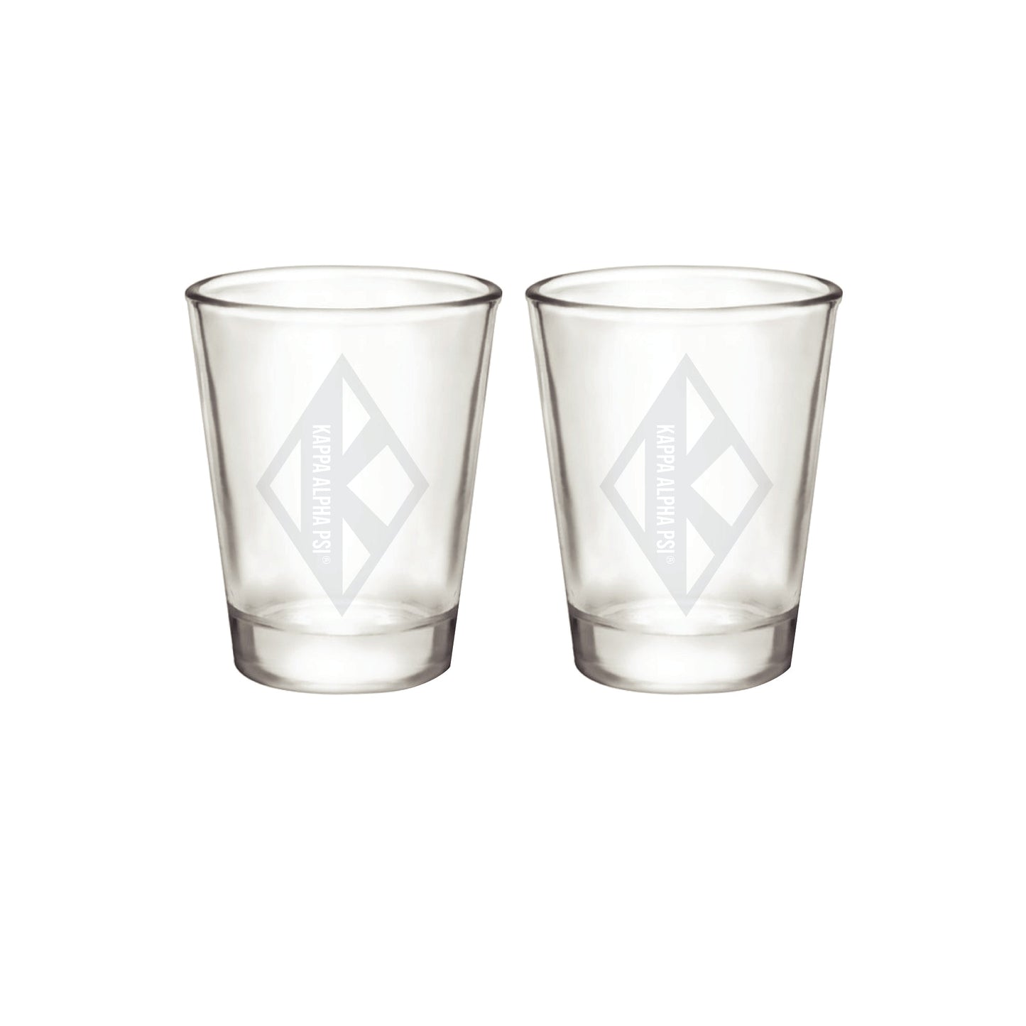 KAPsi " Diamond K" 2oz Shot Glasses
