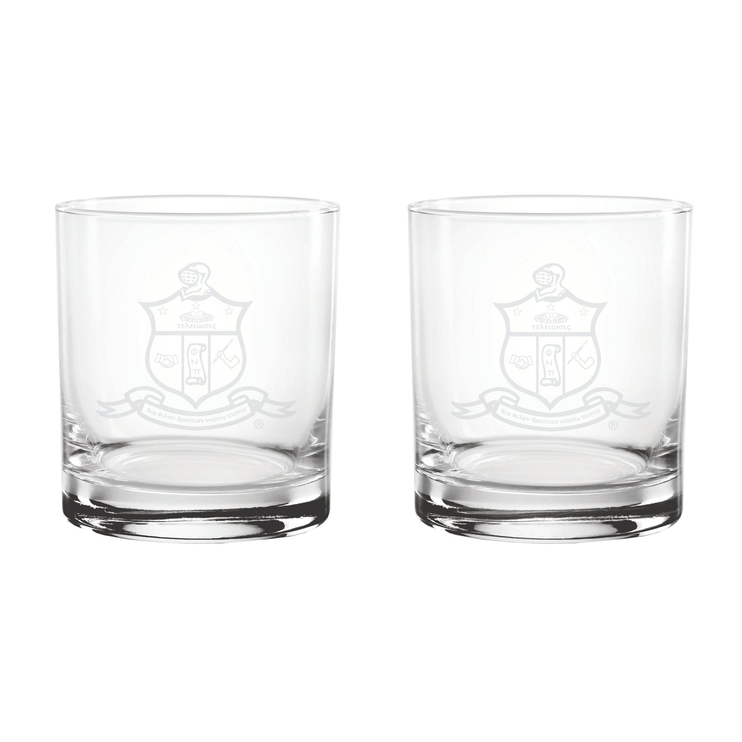 KAPsi "Coat of Arms" 14oz Rock Glasses