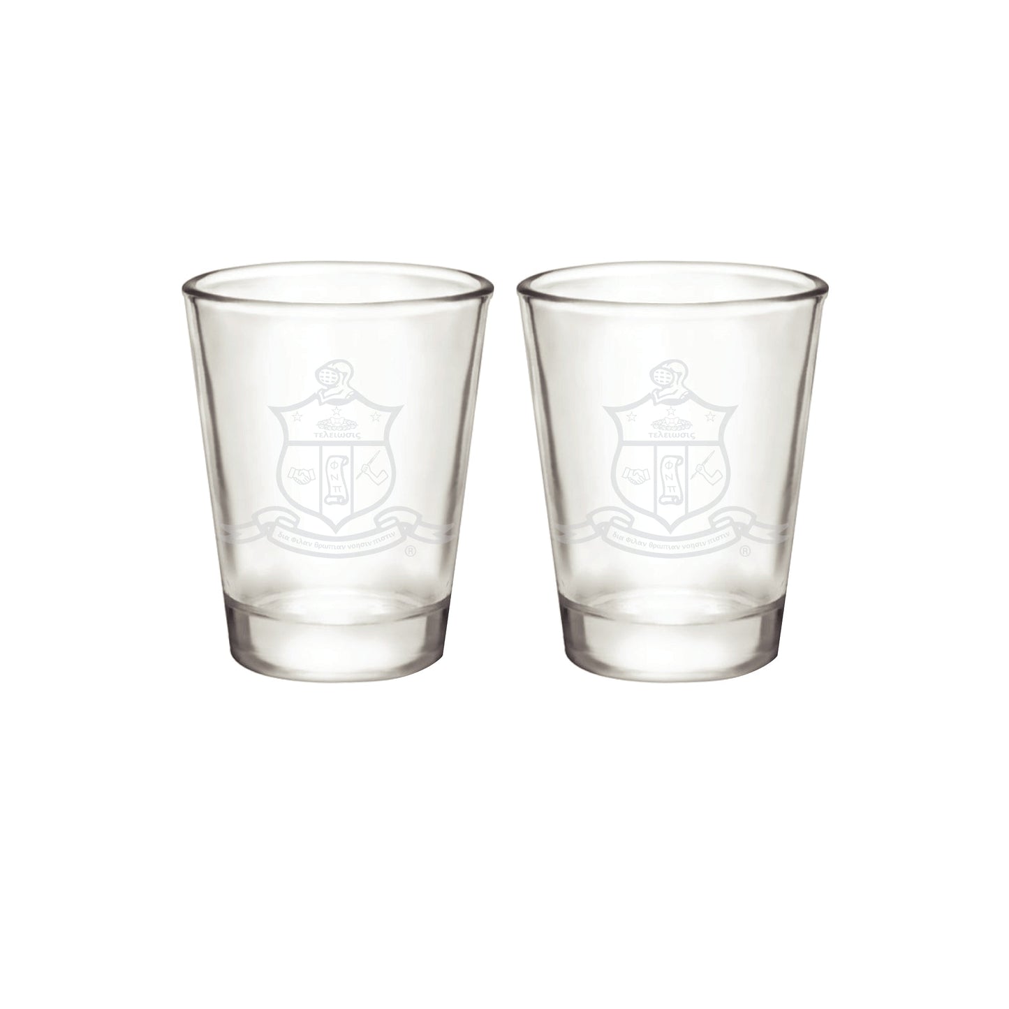 KAPsi "Coat of Arms" 2oz Shot Glasses