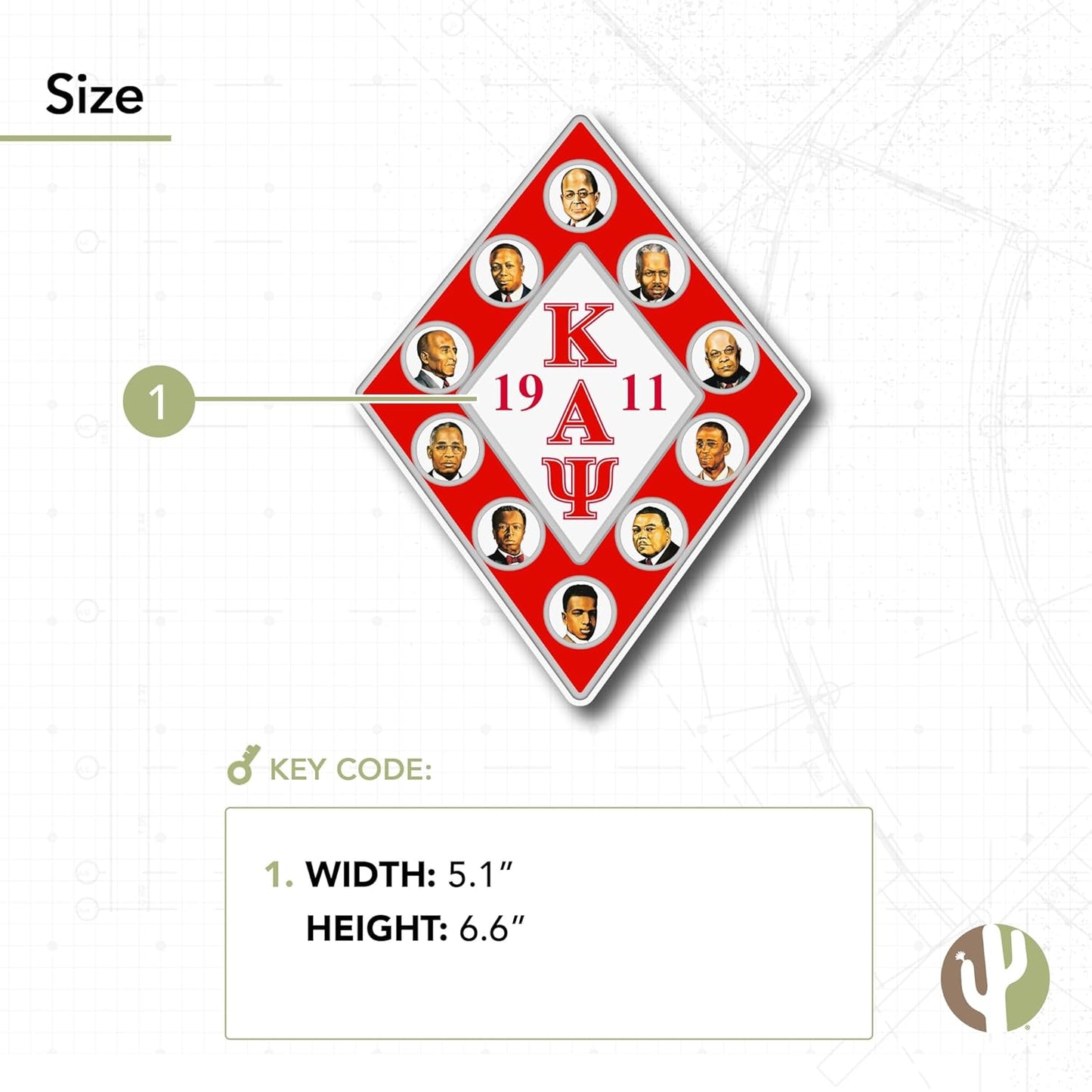 Kappa Alpha Psi Sticker IND Founders