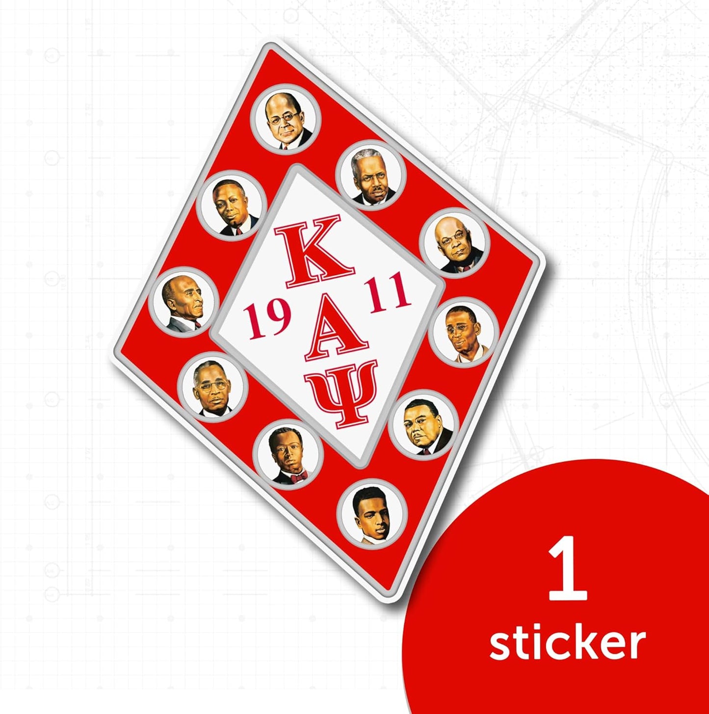 Kappa Alpha Psi Sticker IND Founders