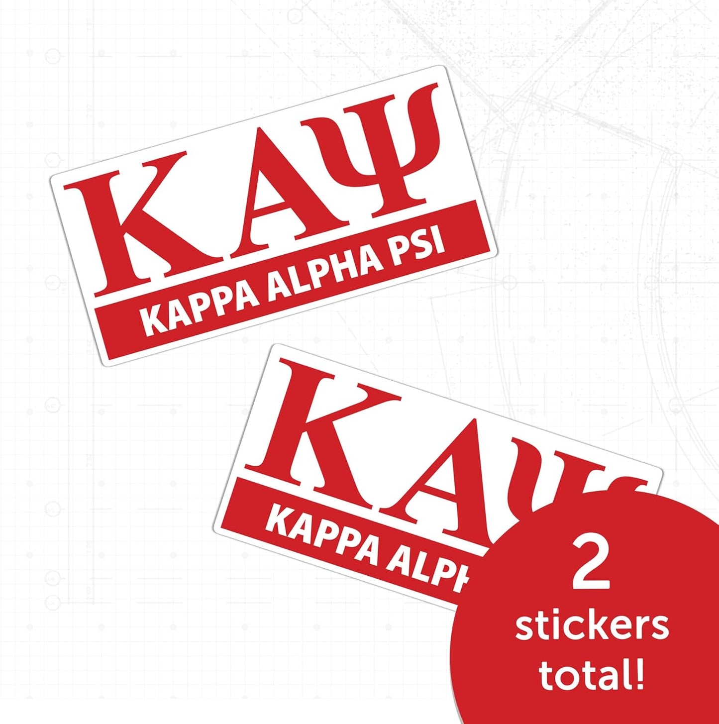 Kappa Alpha Psi Sticker Color Letter & Name