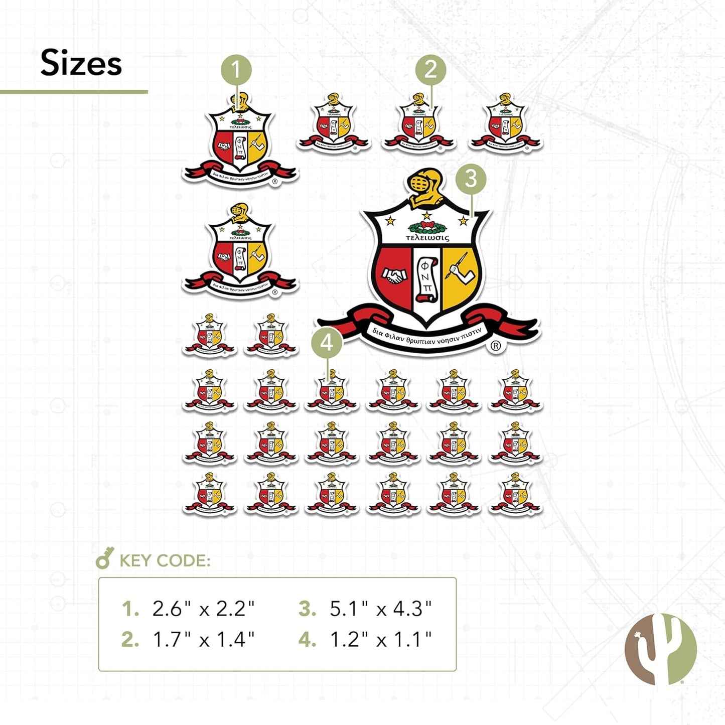 Kappa Alpha Psi Sticker Type 3 Crest