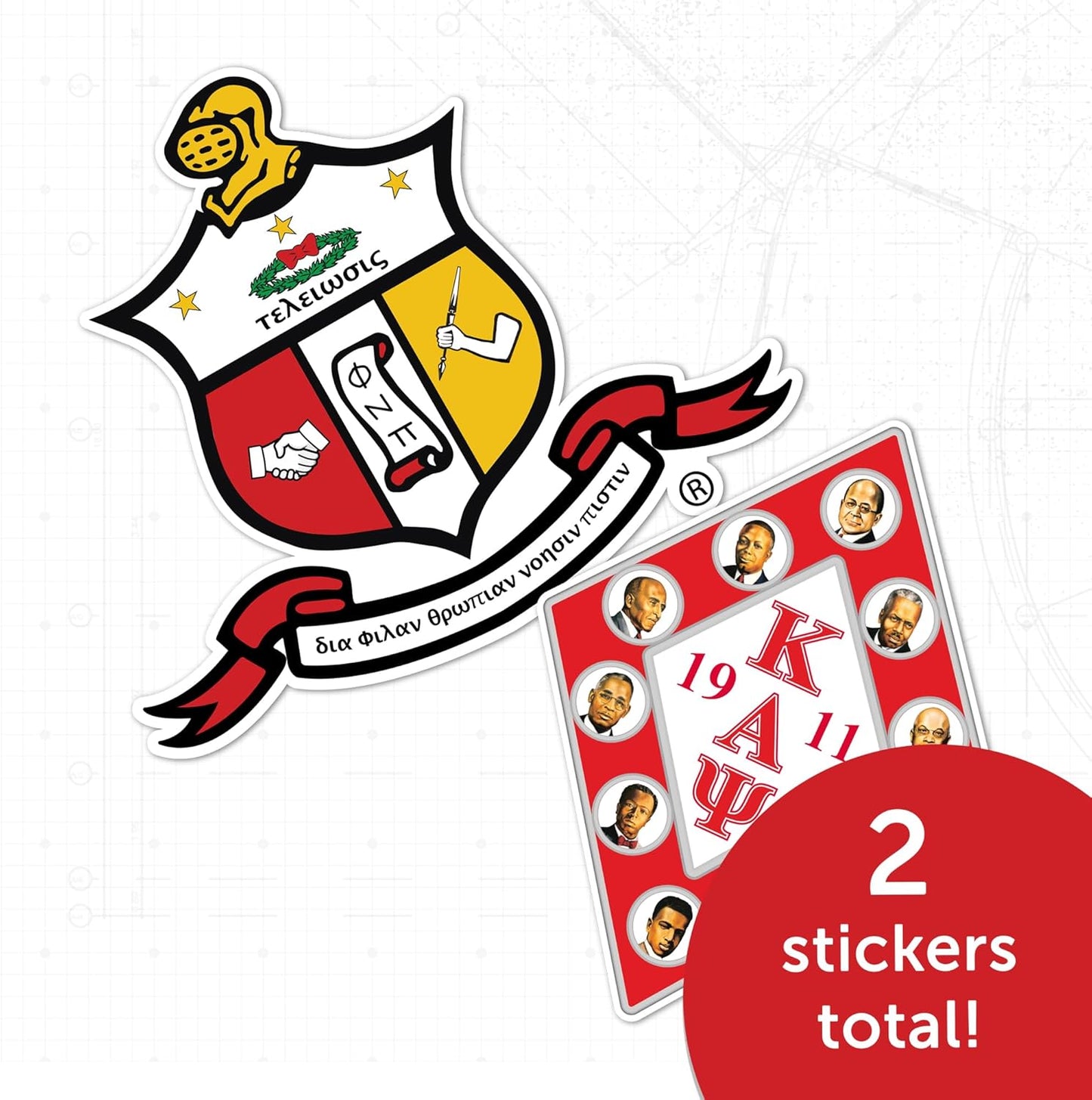 Kappa Alpha Psi Sticker 4 inch Founders