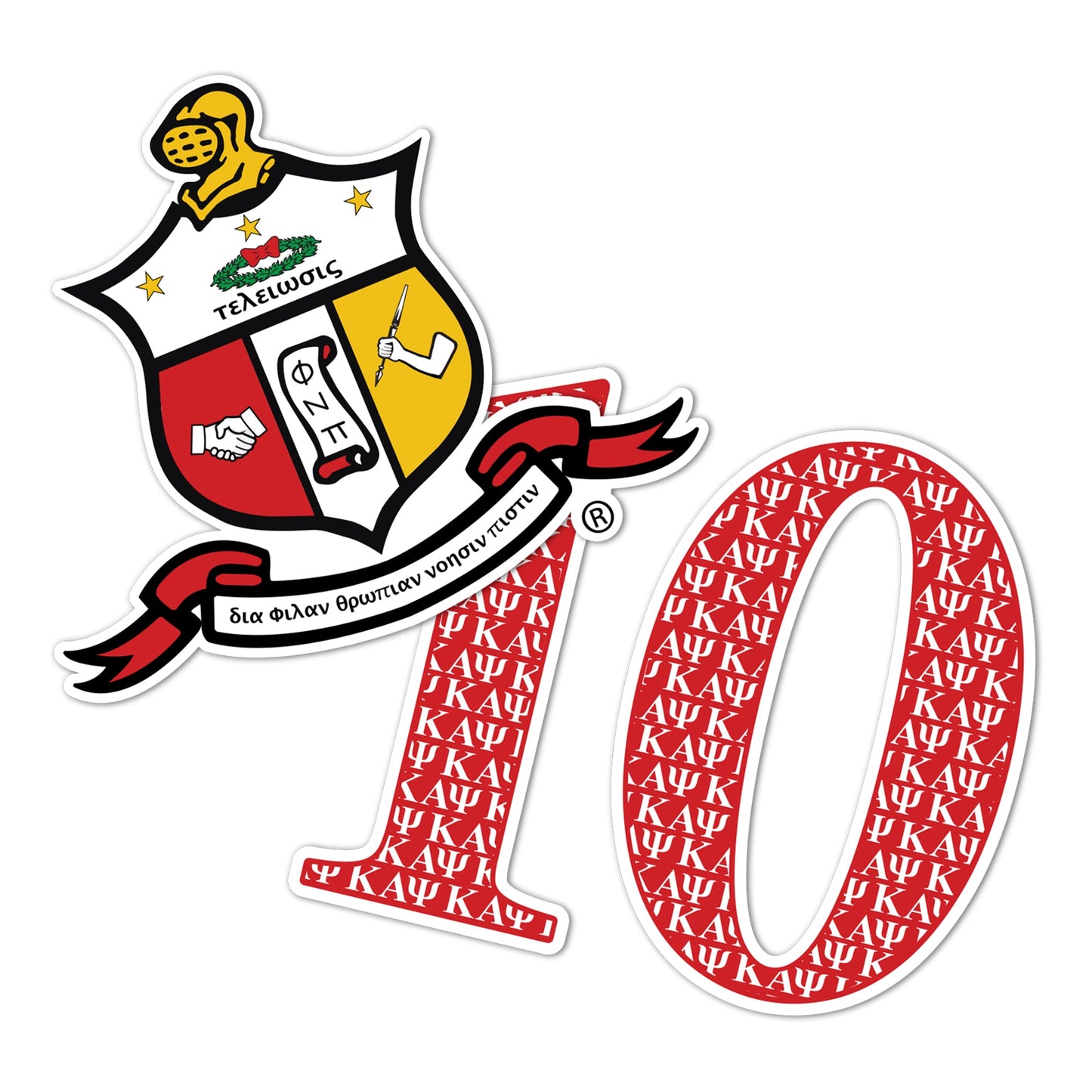 Kappa Alpha Psi Sticker 4 inch Line #10