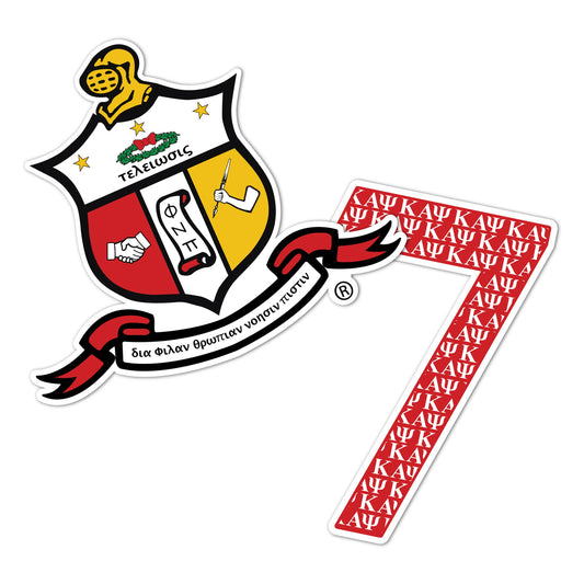 Kappa Alpha Psi Sticker 4 inch Line #7
