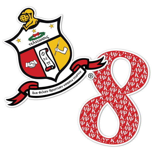 Kappa Alpha Psi Sticker 4 inch Line #8