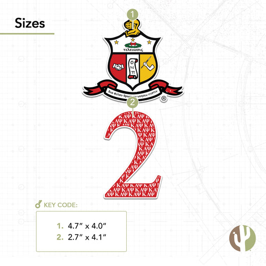Kappa Alpha Psi Sticker 4 inch Line #2