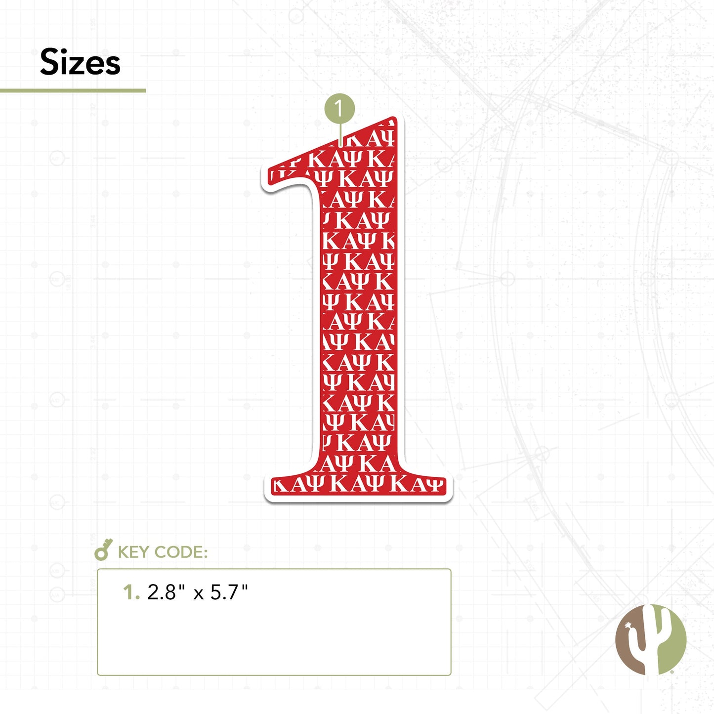 Kappa Alpha Psi Sticker IND Line #1