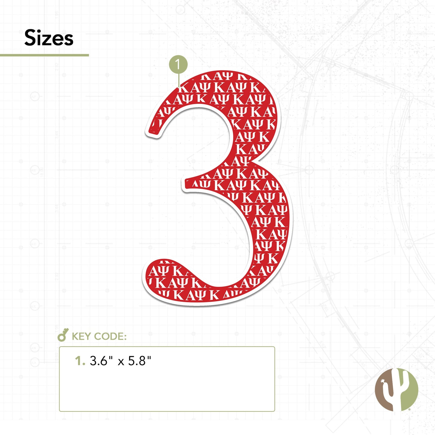 Kappa Alpha Psi Sticker IND Line #3