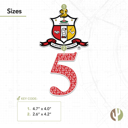 Kappa Alpha Psi Sticker 4 inch Line #5