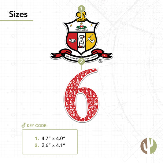 Kappa Alpha Psi Sticker 4 inch Line #6