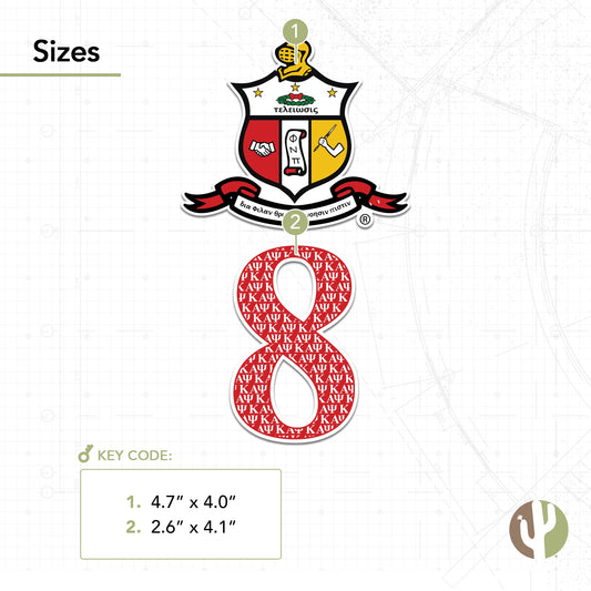 Kappa Alpha Psi Sticker 4 inch Line #8