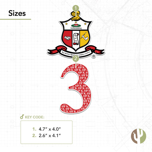 Kappa Alpha Psi Sticker 4 inch Line #3