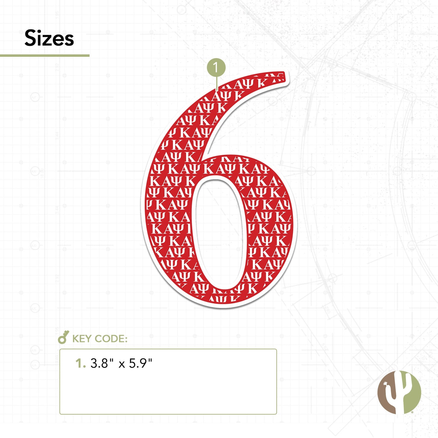 Kappa Alpha Psi Sticker IND Line #6