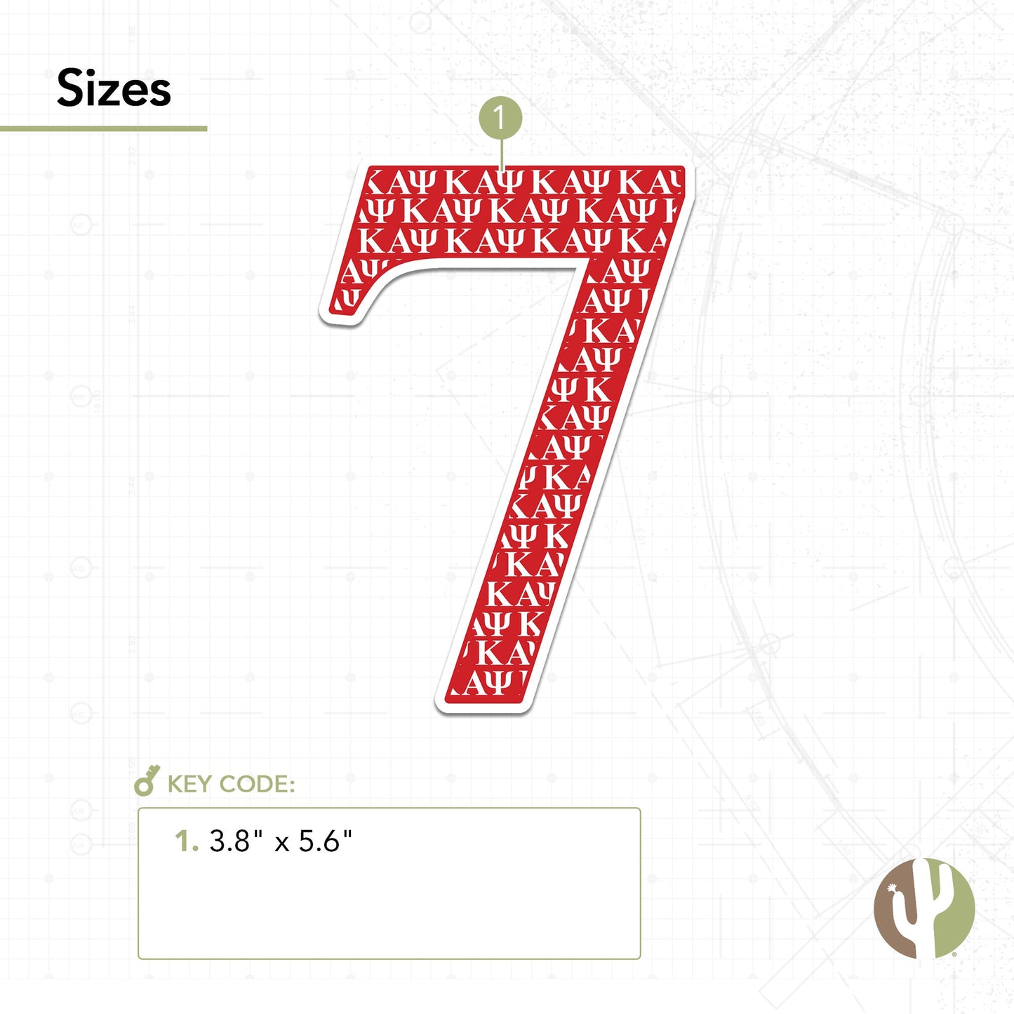 Kappa Alpha Psi Sticker IND Line #7