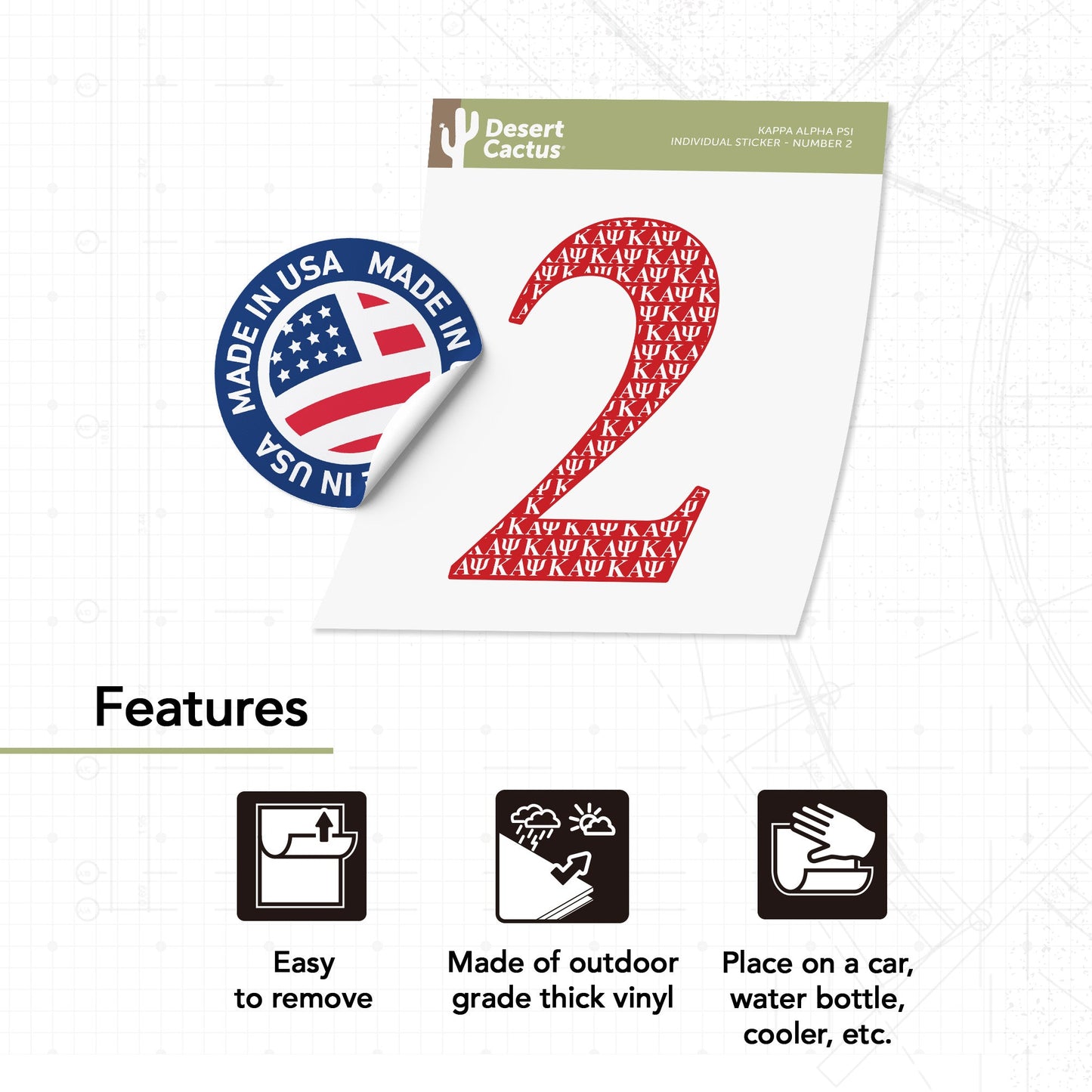 Kappa Alpha Psi Sticker IND Line #2