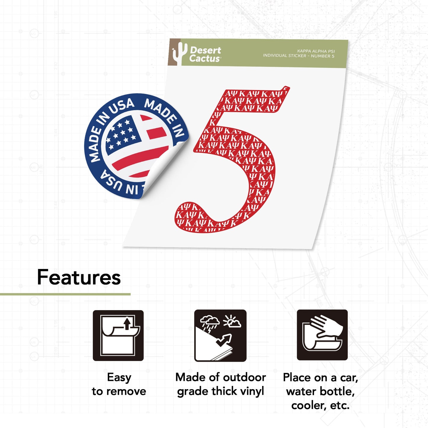 Kappa Alpha Psi Sticker IND Line #5