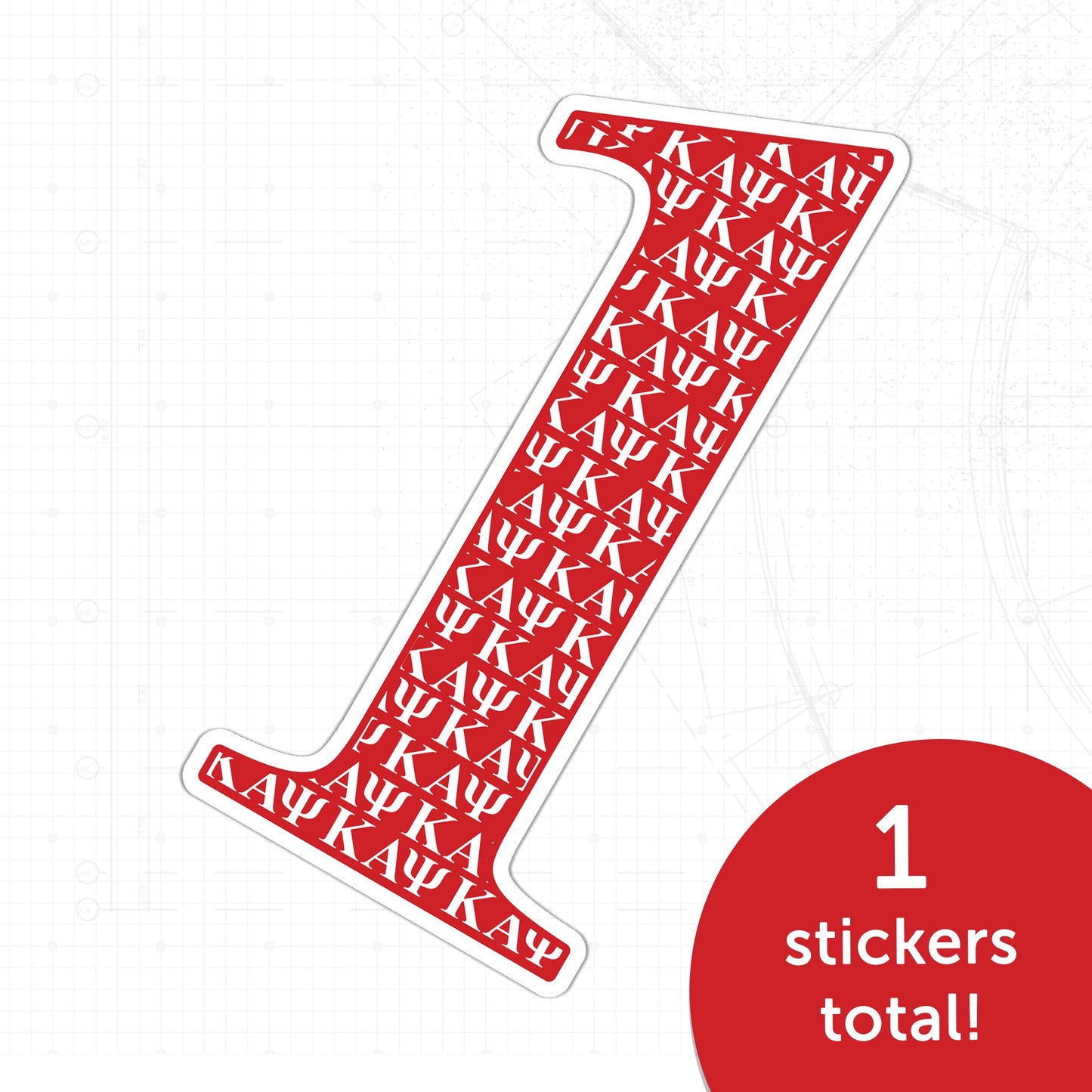 Kappa Alpha Psi Sticker IND Line #1