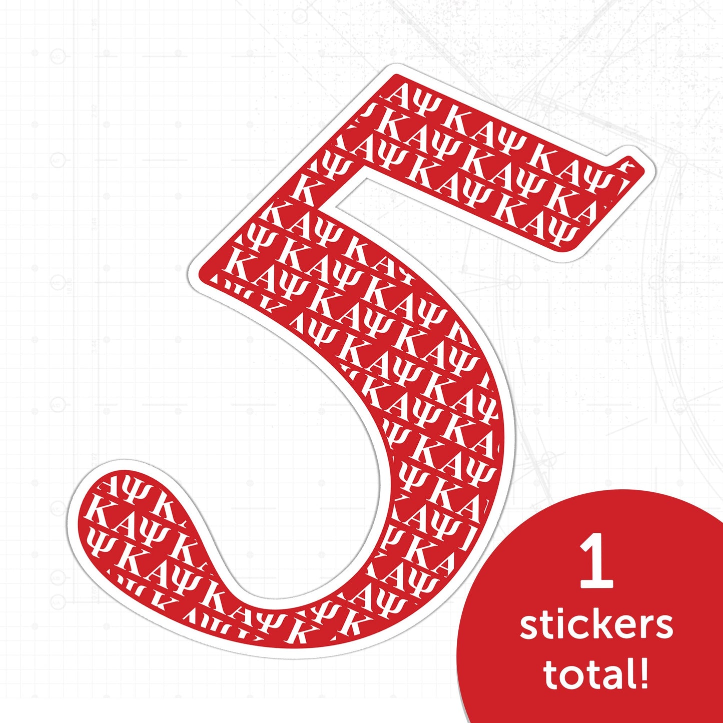 Kappa Alpha Psi Sticker IND Line #5