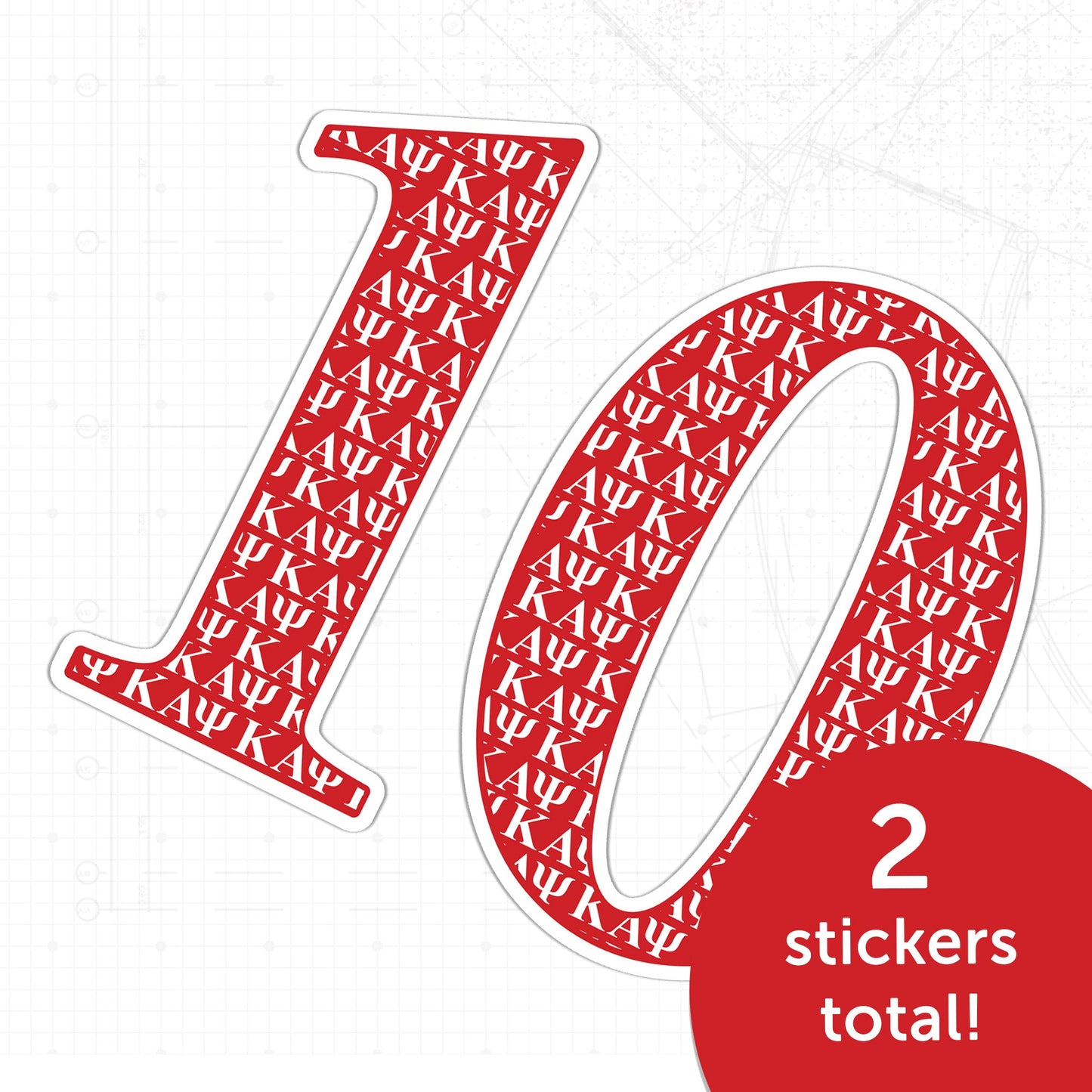 Kappa Alpha Psi Sticker IND Line #10