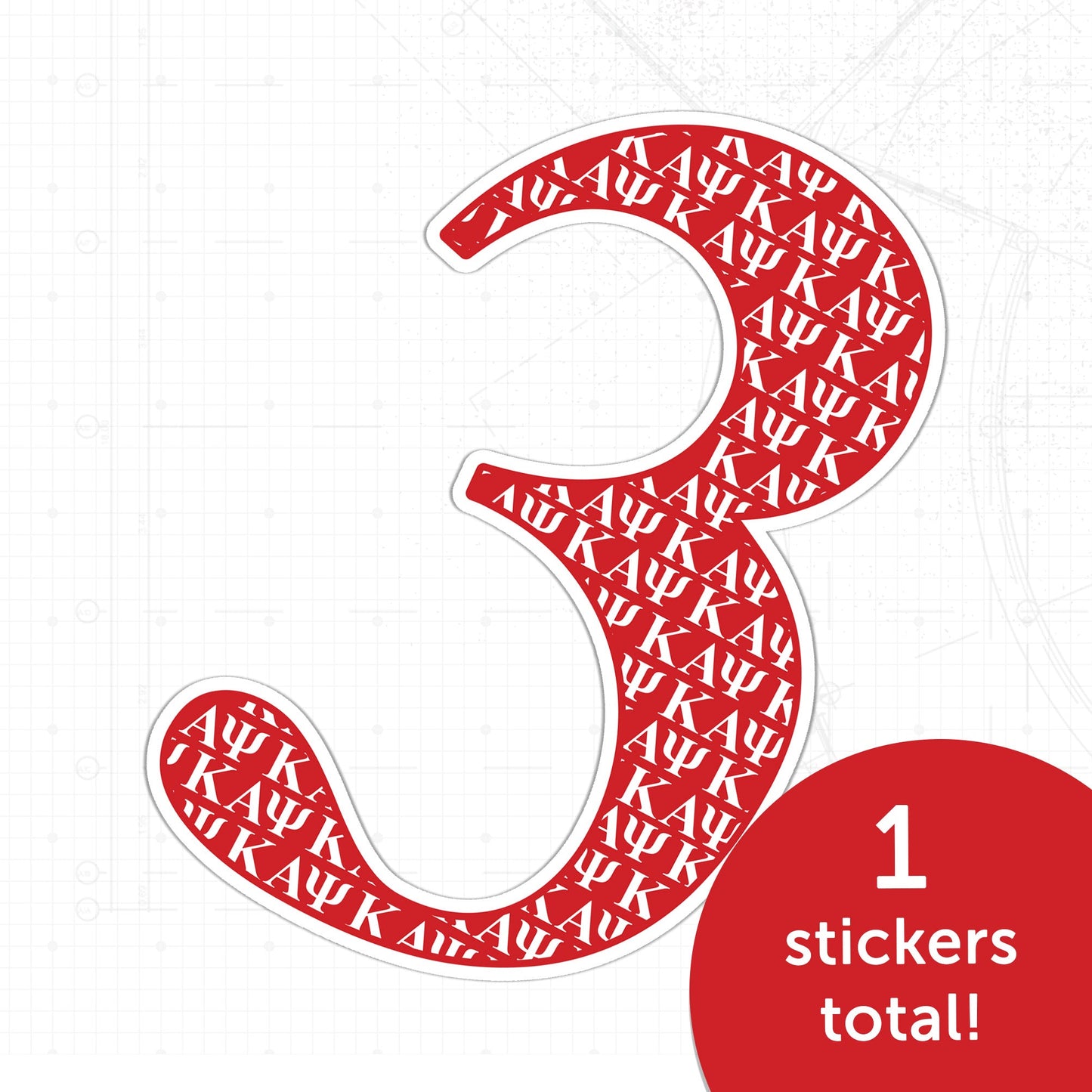 Kappa Alpha Psi Sticker IND Line #3