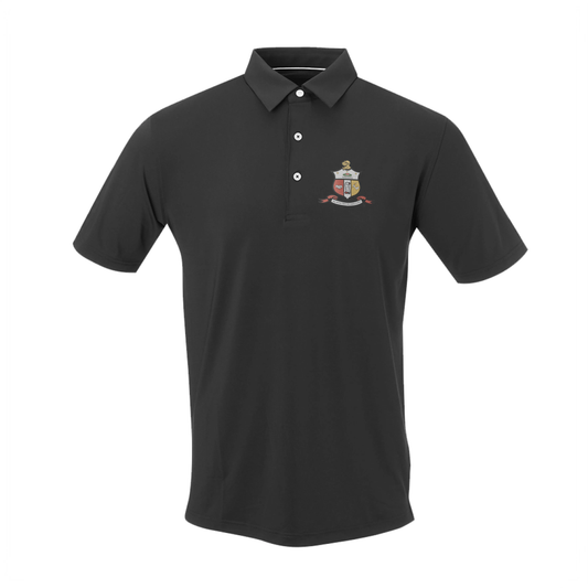 Kappa Alpha Psi Classic Black "Coat of Arms" EcoTec™ Polo