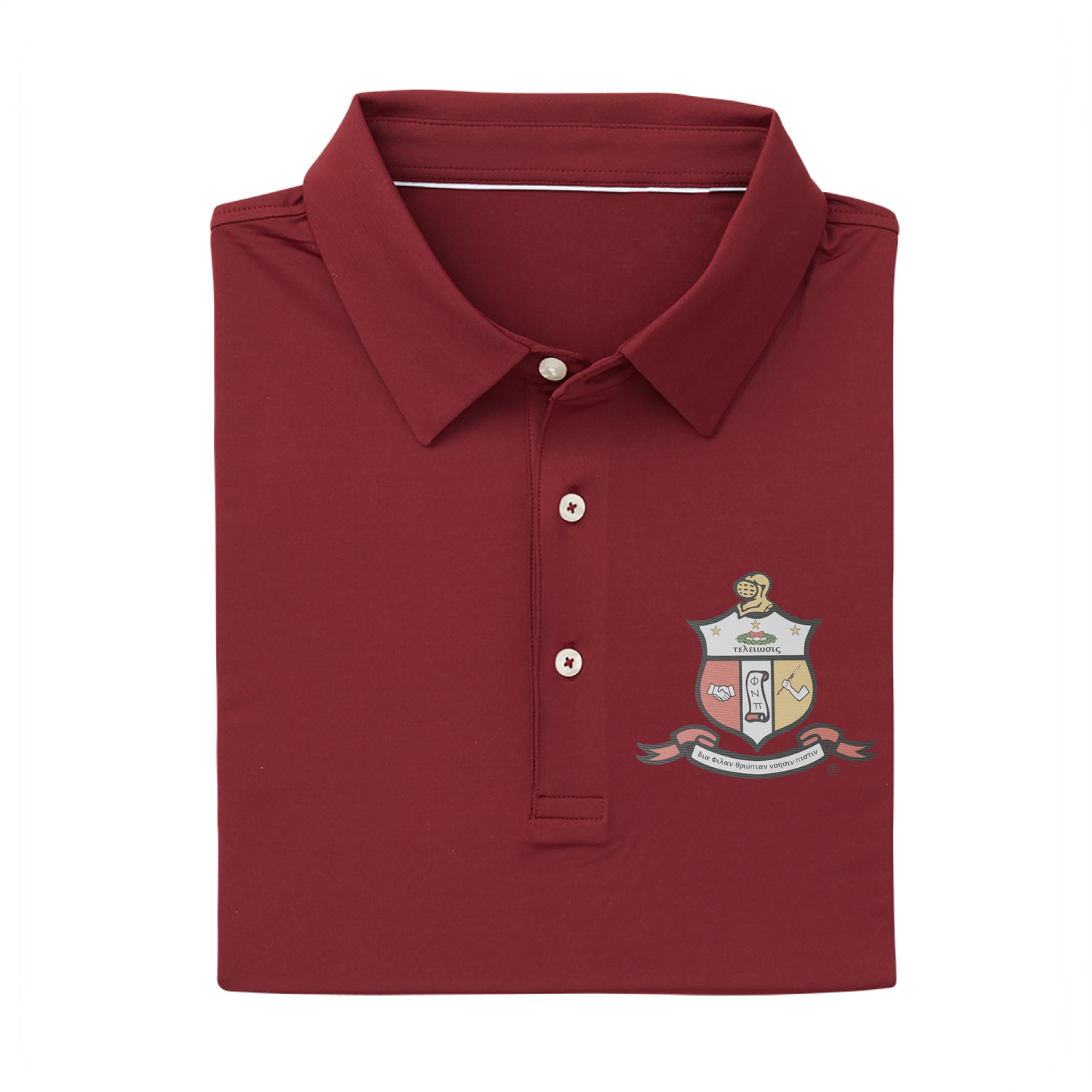Kappa Alpha Psi Classic Crimson "Coat of Arms" EcoTec™ Polo