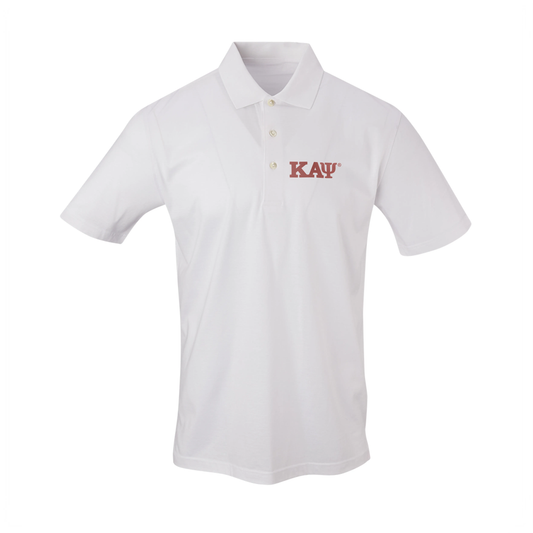 Kappa Alpha Psi: Pres Mercerized Supima White Polo