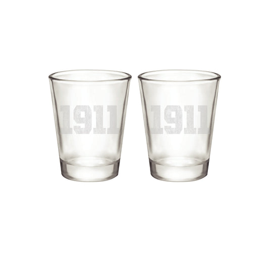 KAPsi " 1911"  2oz Shot Glasses