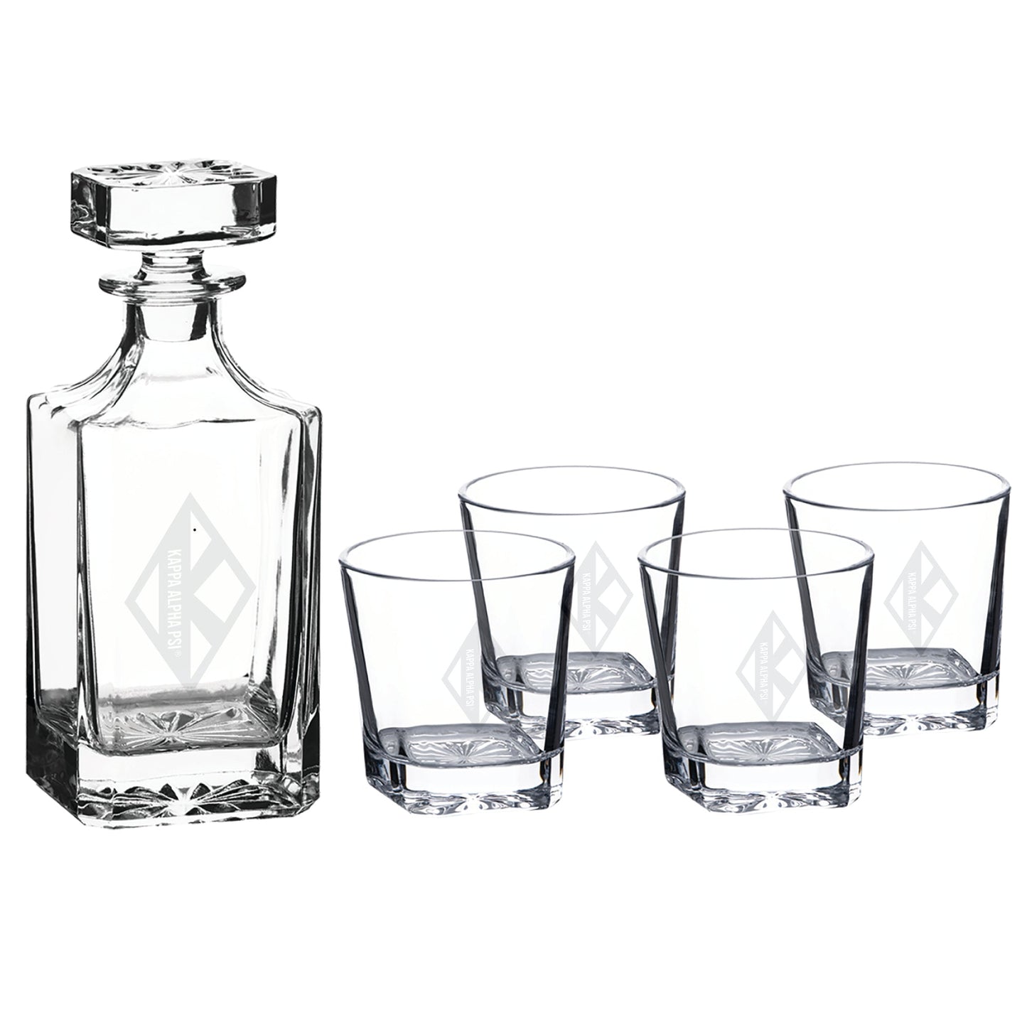 KAPsi " Diamond K"  Decanter Set