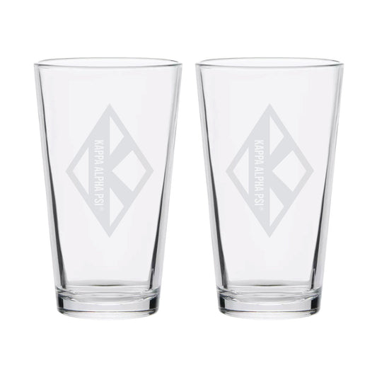 KAPsi "Diamond K" 16oz Pints