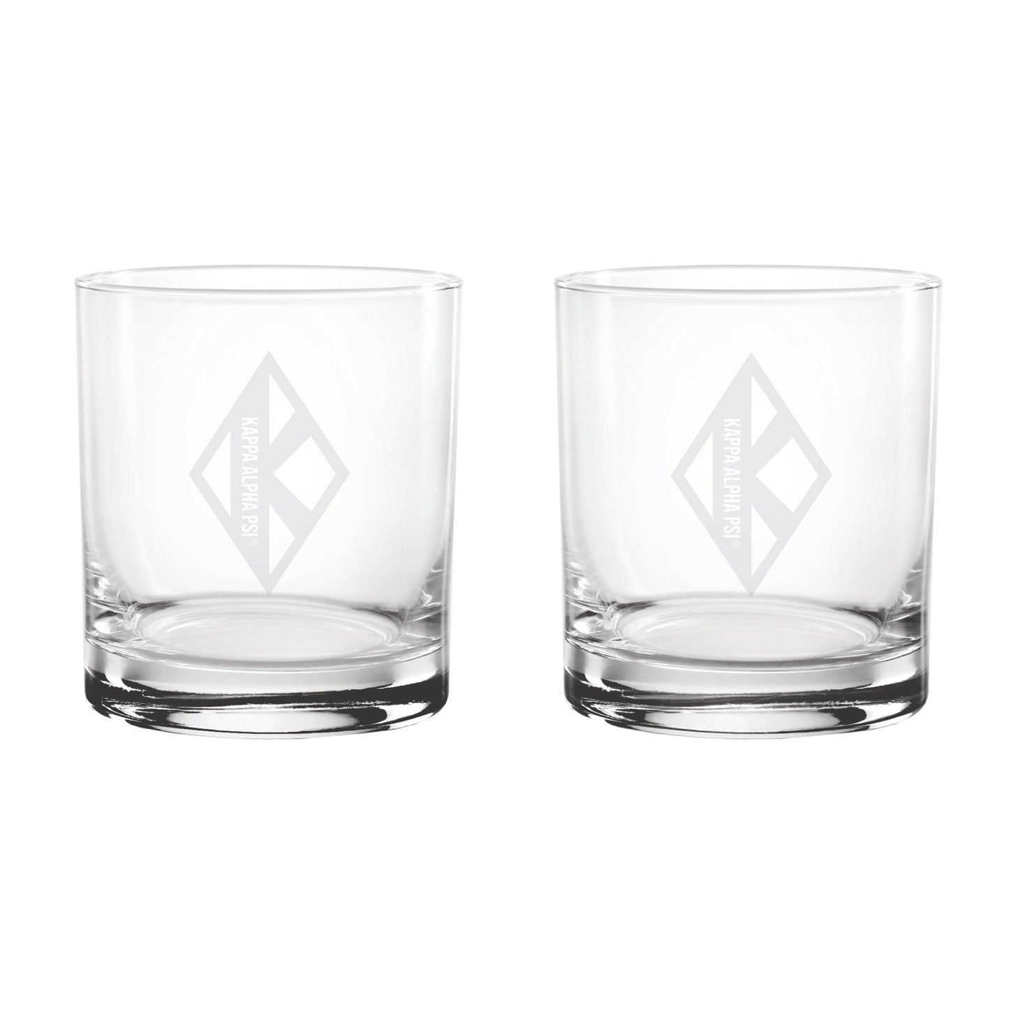 KAPsi " Diamond K" 14oz Rock Glasses