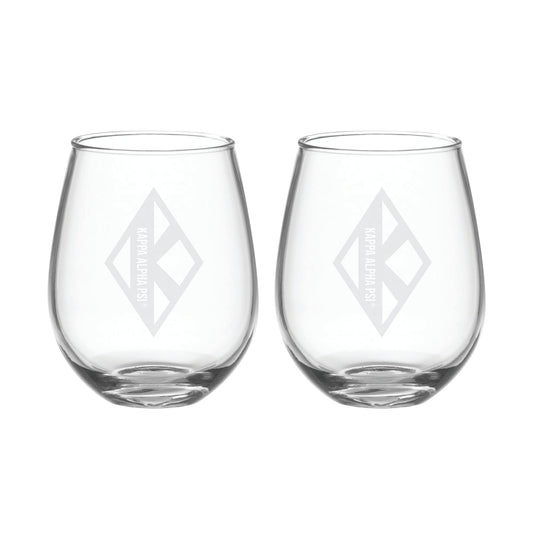 KAPsi " Diamond K"  21oz Stemless