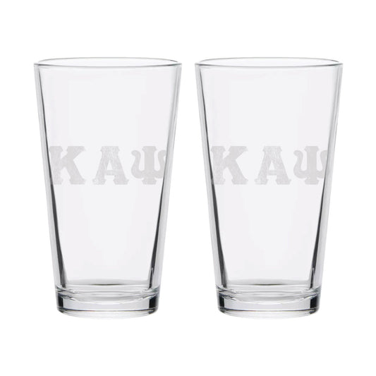 KAPsi "Letters" 16oz Pints