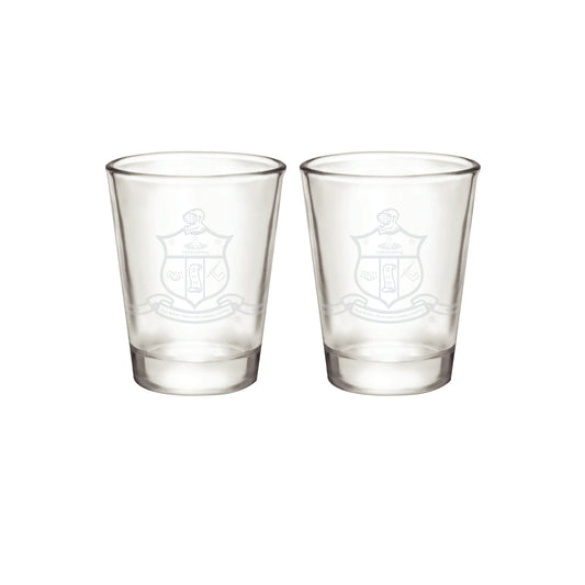 KAPsi "Coat of Arms" 2oz Shot Glasses